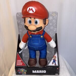 The Super Mario Bros Movie Mario 14” 2023 Poseable Plush Figure NEW